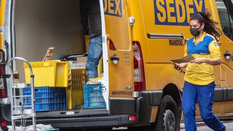 05.08.2021 - Câmara dos Deputados aprovou a privatização dos Correios, mas projeto está parado no Senado  - Evandro Leal/Agência Enquadrar/Folhapress - Evandro Leal/Agência Enquadrar/Folhapress