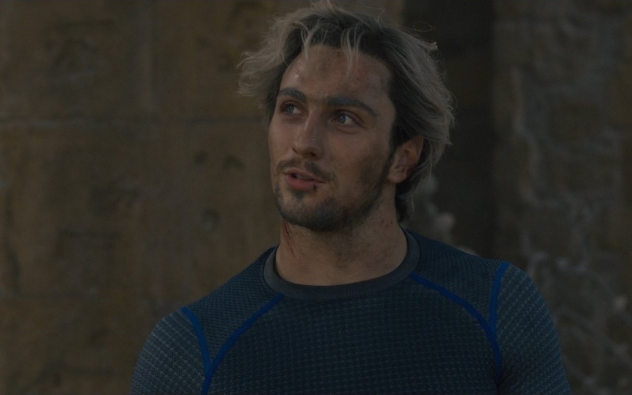 Aaron Taylor-Johnson em cena de Vingadores: Era de Ultron