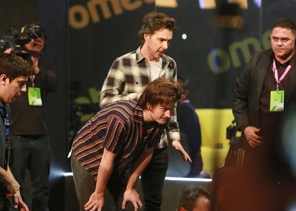 John Keery e Shawn Levy na CCXP 2019 - Iwi Onodera/UOL