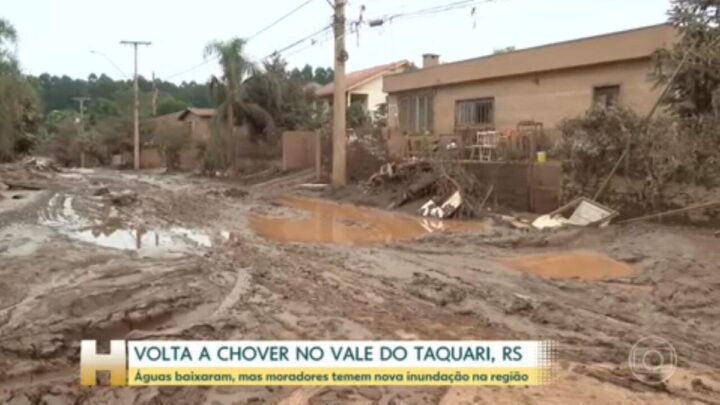 VÍDEO: cidade que ficou submersa no Vale do Taquari revive pesadelo com novos temporais
